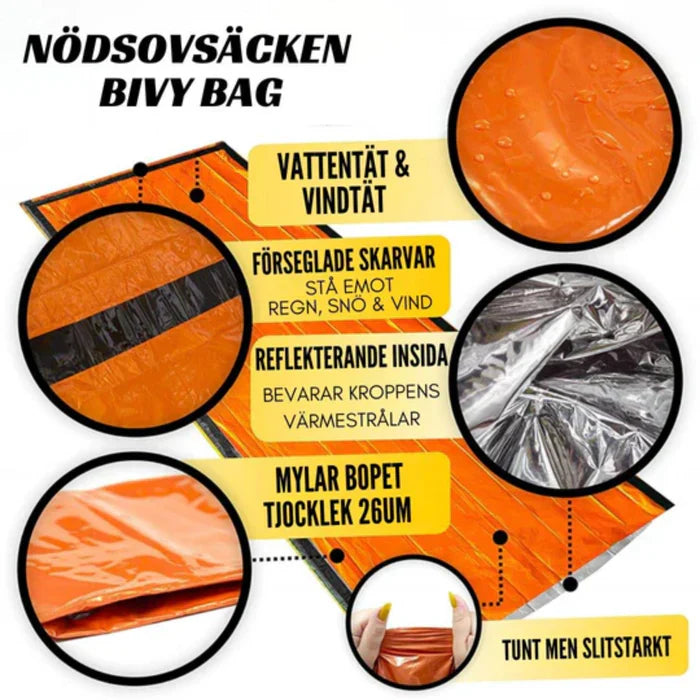 VärmeTrygg™ - Den kompakta nödsovsäcken
