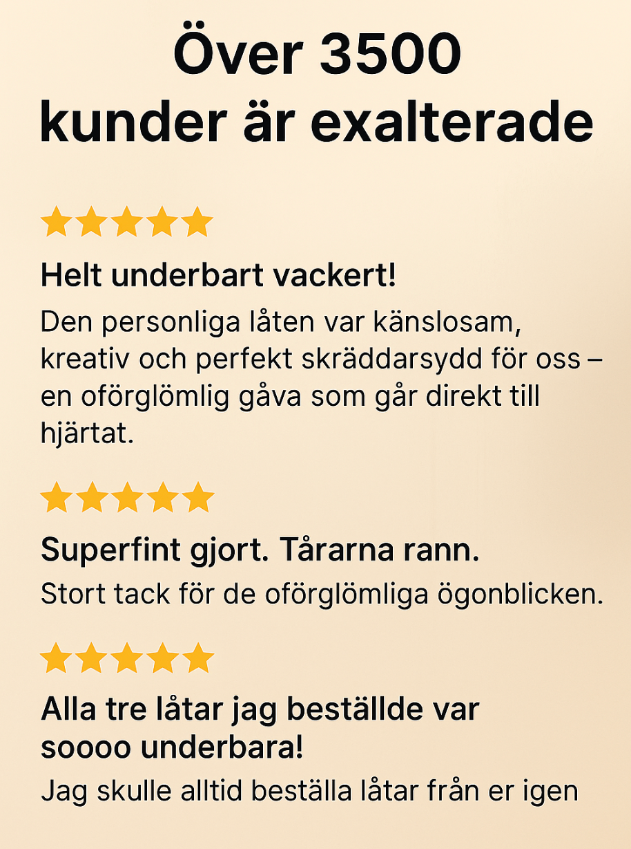 En låt som berättar er historia – ett minne för evigt